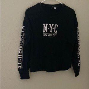 H&M black NYC sweatshirt